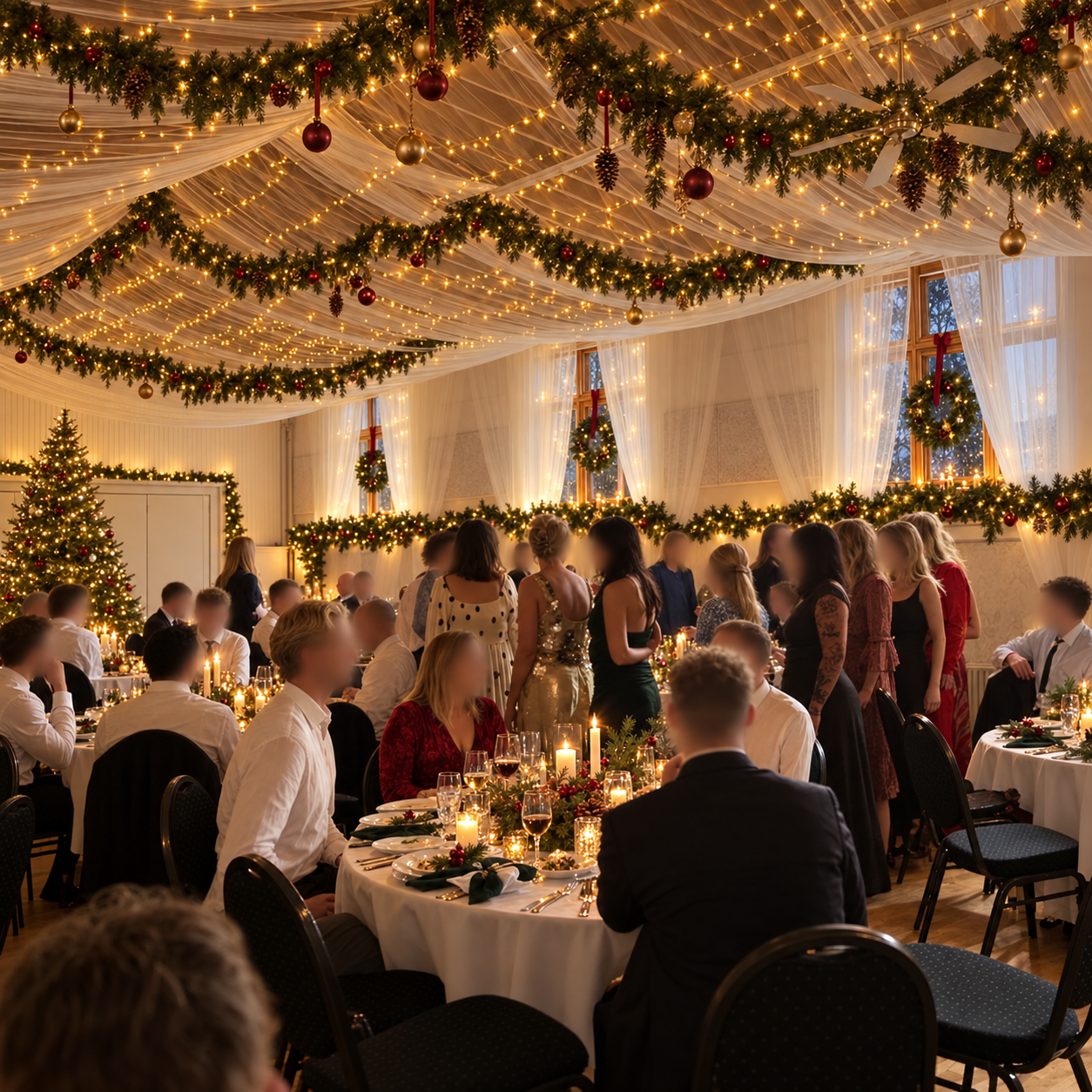 Stemningsfuldt julebord i Ramsømagle Forsamlingshus